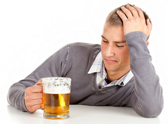 A man drinks beer on how to stop